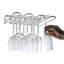 Wall Mounted Wine Glass Rack in Chrome