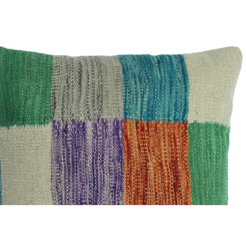 Herring Geometric Wool Throw Pillow
