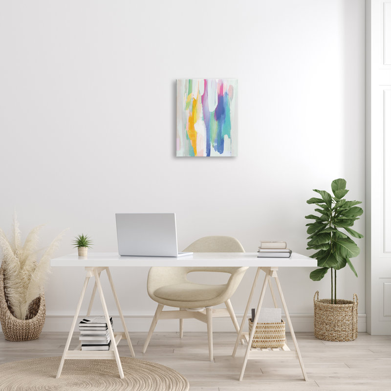 Alluring Rainbow Tones - Painting on Canvas, 20" H x 16" W x 1.5" D, Wrapped Canvas