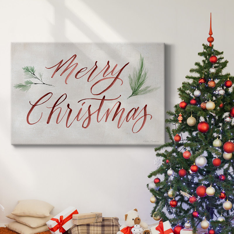Merry Christmas - Toile tendue avec châssis, H 40 po x l 60 po