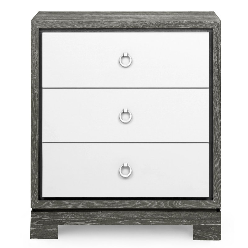 Berkeley Solid Wood End Table, Gray