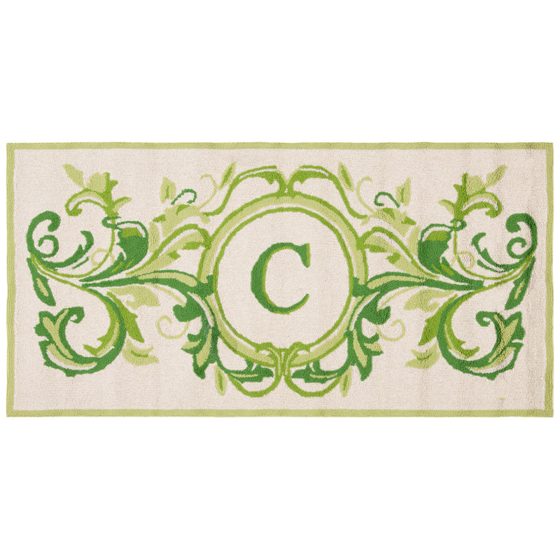 Paillasson Beldegg, C, L 36 po x L 72 po, Beige et vert
