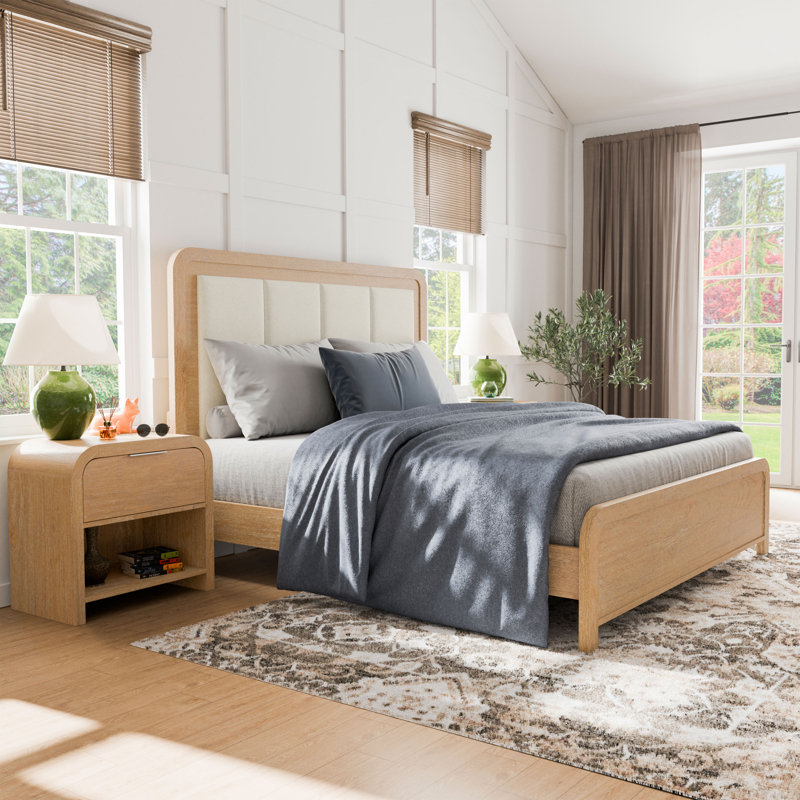 Beaucet 3-Piece Bedroom Set with Nightstands, King, 6 Pieces: Bed+2 Nightstand+Dresser+Mirror+Chest