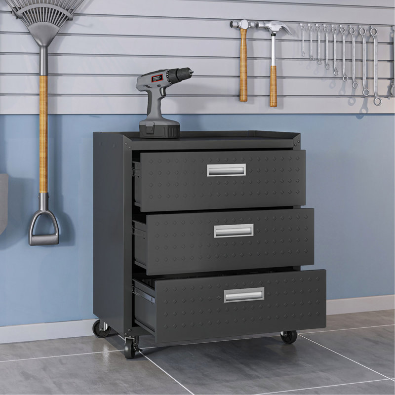 Armoire de garage roulante gris anthracite, Gris anthracite