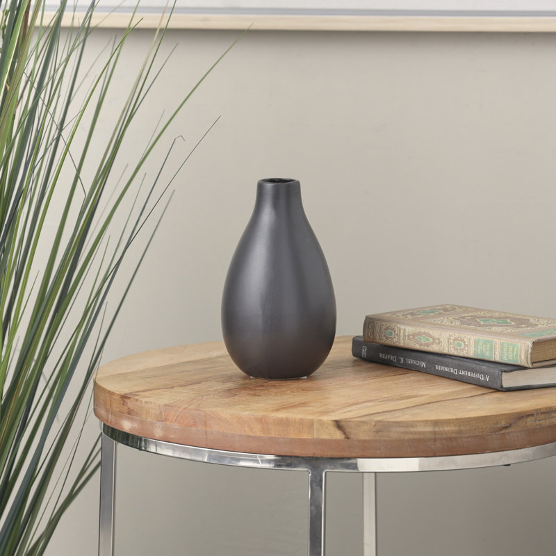 Ceramic Minimalistic Decorative Vase, Black