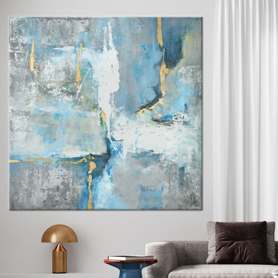 Rustic Old Plaster Effect Abstract Wall Art Canvas for Modern Home Decor