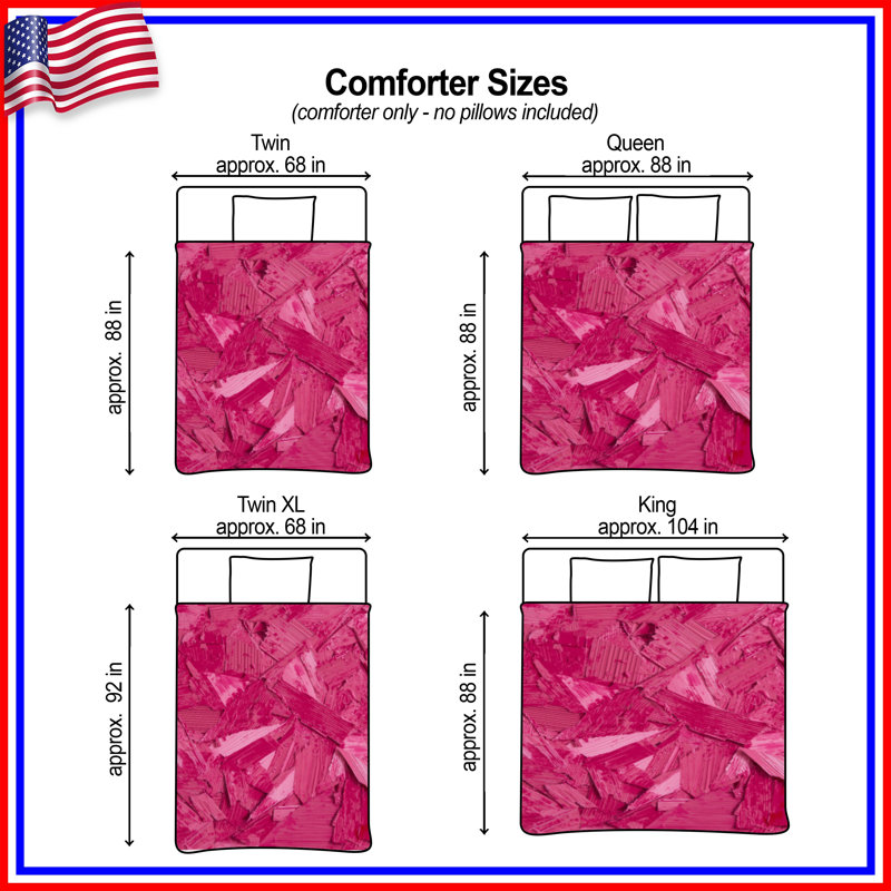 Pink Textured Abstract Comforter, Twin