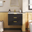 Armoire murale suspendue 24 po avec tiroir double, petit lavabo de salle de bain rectangulaire flottant avec trou de robinet simple et trop-plein, armoire de salle de bain moderne avec lavabo en céramique-959818361