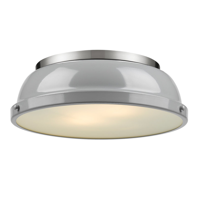 Plafonnier encastré 2 lumières Calico, Gris, Étain