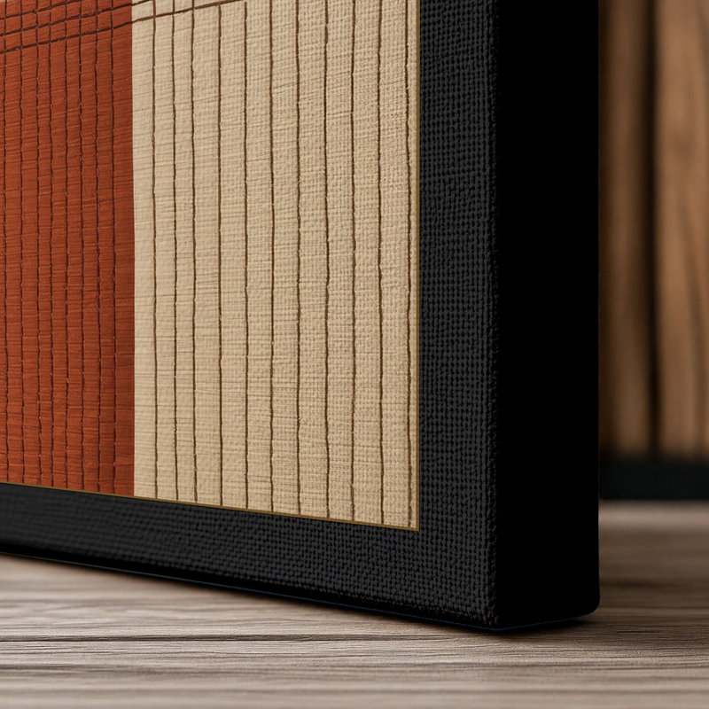 Striped Geometry Geometric - Wrapped Canvas, Black Border, 30x20 - 76.2 x 50.8 cm