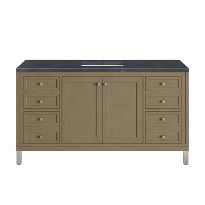 Chicago 60"" Floating Single Bathroom Vanity Set -  James Martin Vanities, 305-V60S-WWW-3CSP