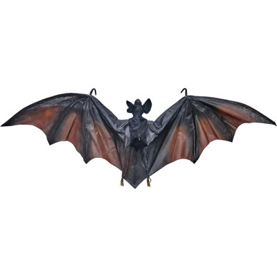 Giant Flying Halloween Black Bat Decoration With 48" Wingspan