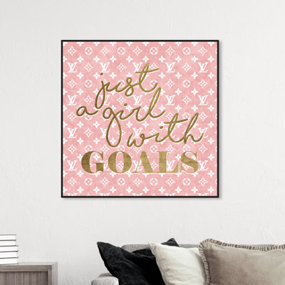 «Fashion and Glam Girl With Goals Fashion», impression sur toile