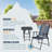 George Oliver 3-Piece Folding Outdoor Patio Chairs and Table, Blue