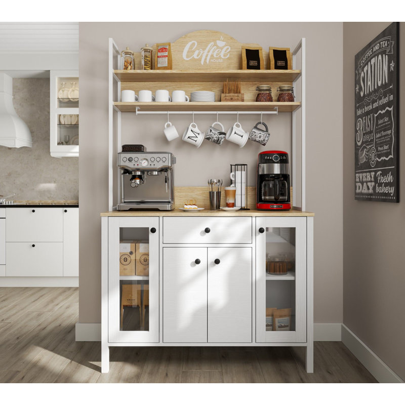 Armoire à café, Blanc