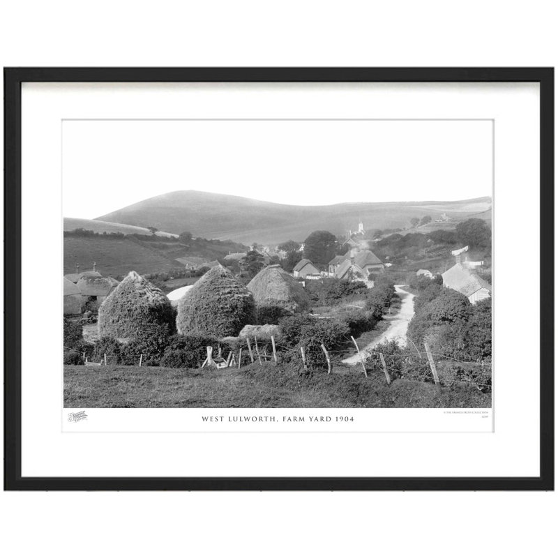 West Lulworth, Farm Yard 1904 by Francis Frith - Single Picture Frame Print, 45cm H x 60cm W x 2.3cm D