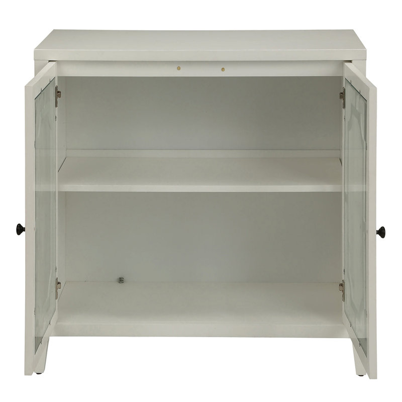 Console avec 2 espaces de rangement - Garde les articles dans des panneaux de verre