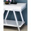 Table de bout blanche de style antique avec accents et tablette ouverte pour le placage de papier inférieur
