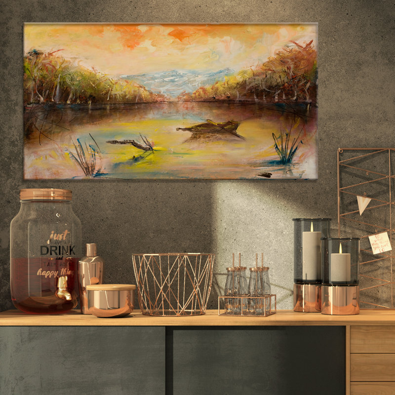 «Nature in Sunset», impression sur toile tendue, H 16 po x l 32 po x P 1 po