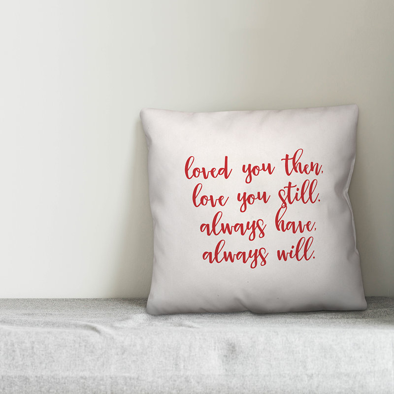  Coussin décoratif «Love You Still», Coussin décoratif, Blanc / rouge