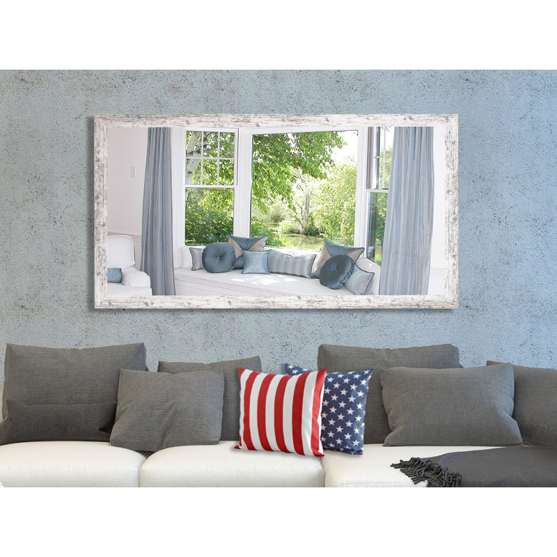 Hensel Wood Wall Mirror, 36" H x 71.5" W