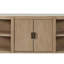 Curved 2-Door Console Table W/ Marble Top