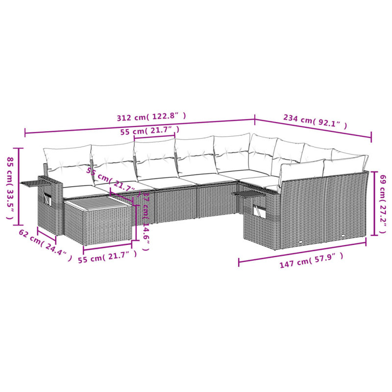 Vidaxl Garden Sofa Set