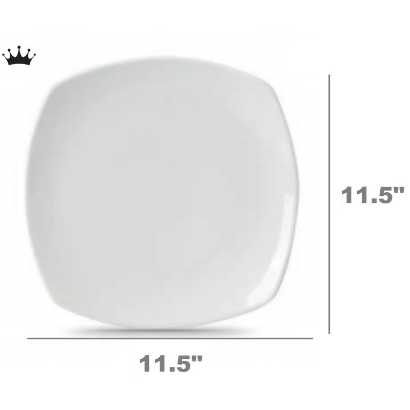 Ensemble d'assiettes carrées 4 pièces / Vitrex-Crown