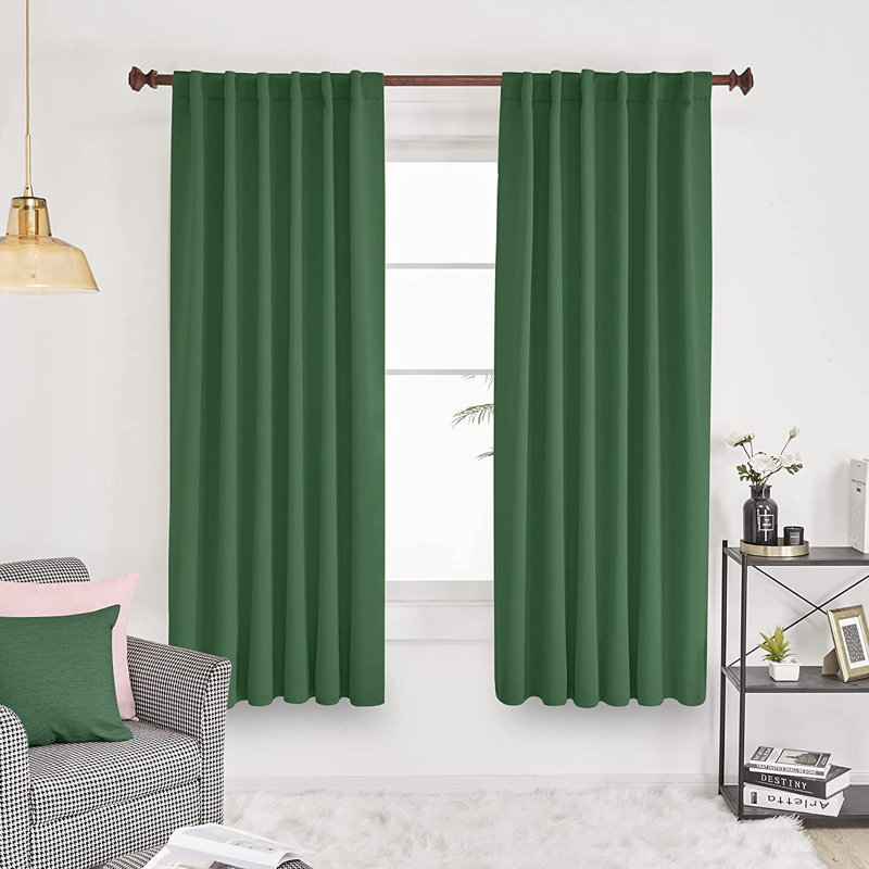 Harue Curtain Pair, Grayish White, 52" W x 72" L