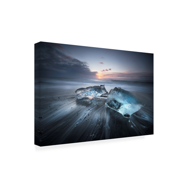 Art sur toile Nicola Molteni BLU ICE, H 12 po x l 19 po