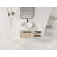 Meuble-lavabo flottant de 36 po au design moderne avec lavabo d'art en céramique, plaque de pierre plate et petites tablettes de rangement, porte à fermeture douce, ensemble KD-126528859