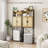 Over-the-Toilet Storage Cabinet with Rattan Doors, Adjustable Shelf and Metal Frame, Space-Saving Bathroom Organizer-769556417