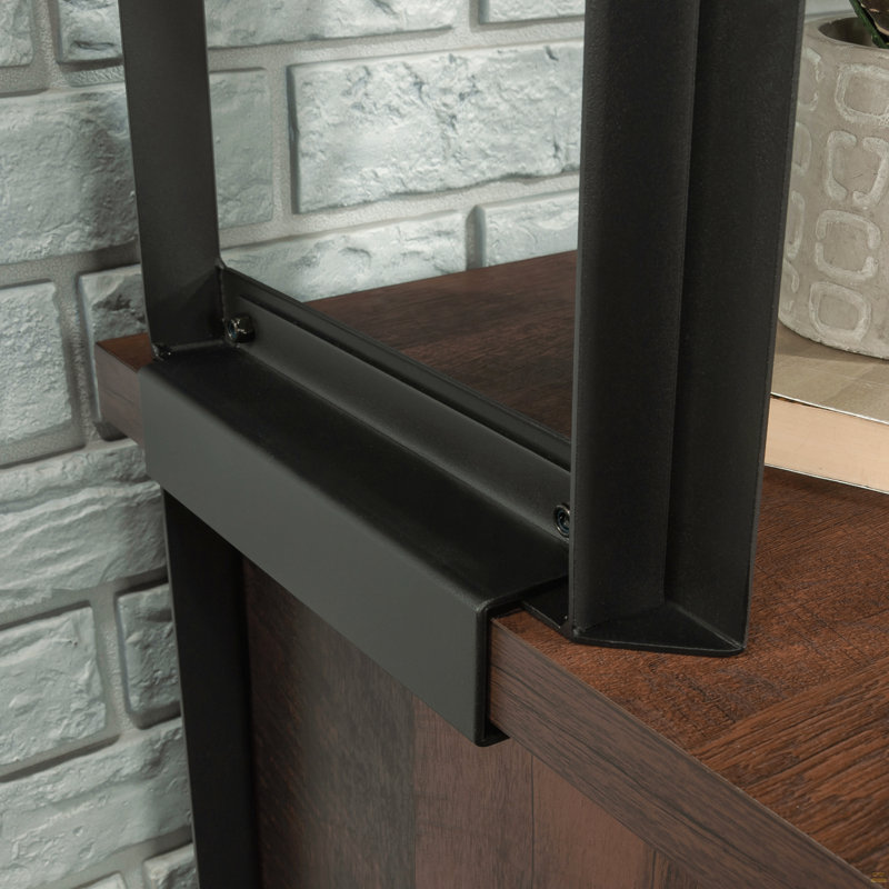 Huche avec porte barrister, finition brune