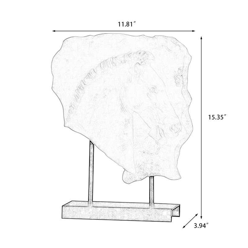 White Irregular Stone Decorative Object