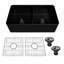 Évier de cuisine de ferme à double cuve avec accessoires L 33 po x l 18 po-86330972