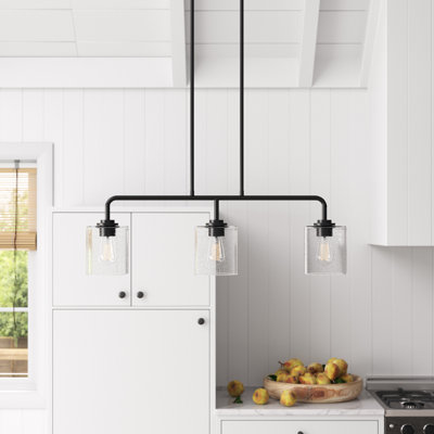 Klarice 3-Light Dimmable Seeded Kitchen Island Pendant