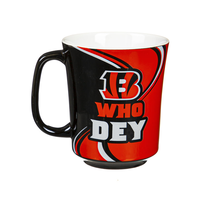 14 oz Jahzi Tasse à café en céramique avec boîte assortie Cincinnati Bengals