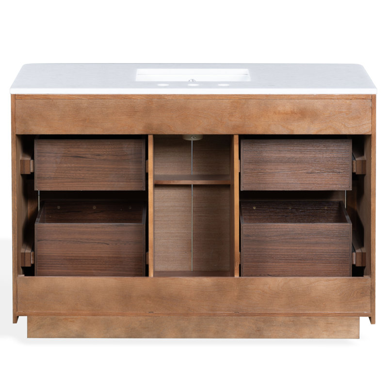 Meuble-lavabo simple 48 po Tahani, Chêne moyen