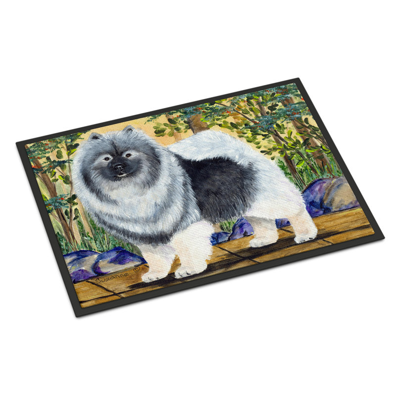 Paillasson d’intérieur antidérapant Tahlequah Keeshond, Rectangle 2 pi x 3 pi