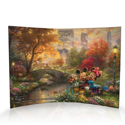 Disney «Mickey Mouse and Minnie Mouse in Central Park, New York», reproduction de peinture acrylique