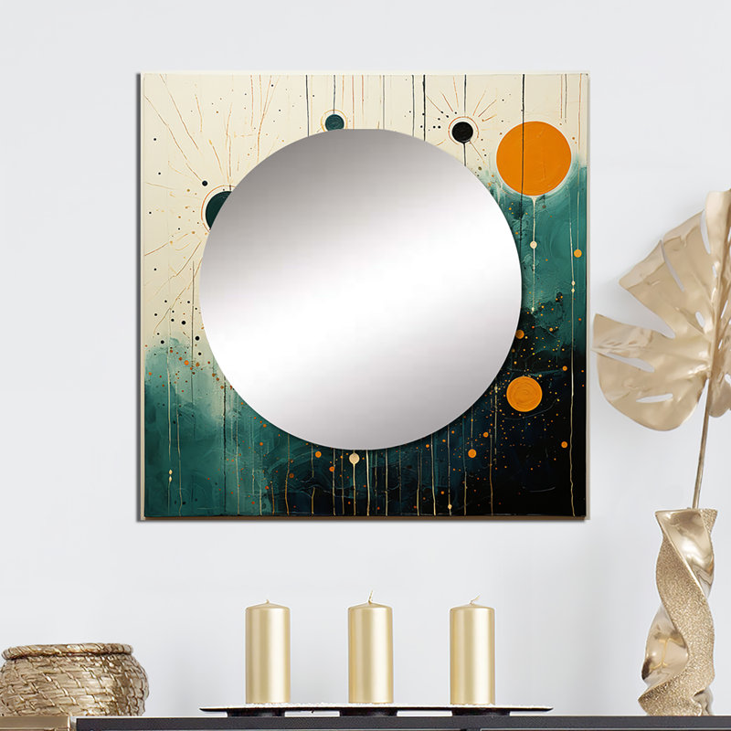 Art mural miroir de salon Gervase - Abstract Collages, 23 po x 23 po