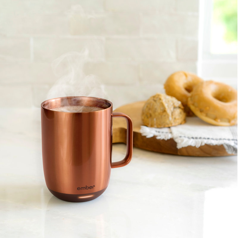 Ember Copper 14oz Temperature Control Smart Mug with Coaster