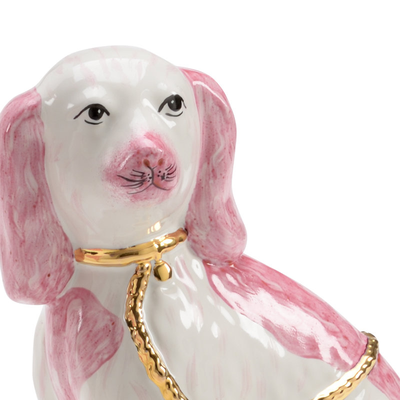 2 Piece Roxie Twins Charisma Figurine Set, Pink/White/Metallic Gold