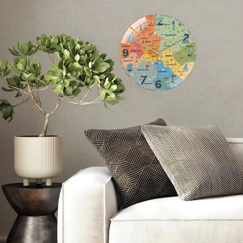 Horloge murale en verre 12 po