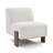 29.1" Wide Modern Upholstered Armless Accent Chair with Solid Wood Legs
