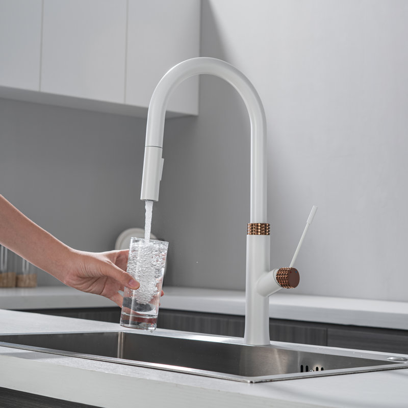 Robinet de cuisine extractible à un trou