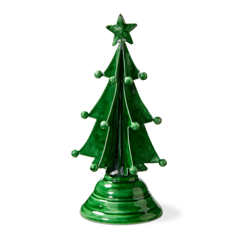 Festive Tree Enamel Decor Small, 9.75'' H x 4.25'' W x 4.25'' D