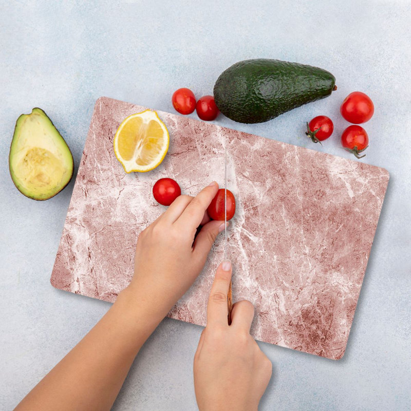 Premium Tempered Glass Cutting Board, 11.8 x 15.7 inches | Antibacterial, Easy Clean, Non-Slip Silicone Feet | 100% Durable Glass, Thickness: 0.16 inches | Ideal for Kitchen Prep, Safe & Stylish Cooking Solution