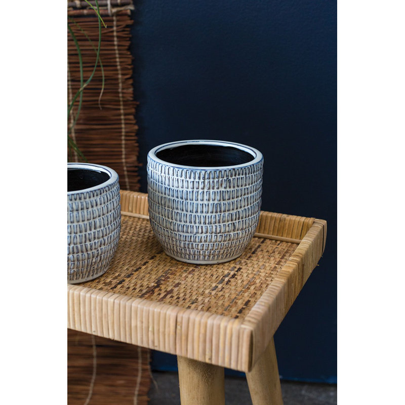 Pot à fleurs en céramique C Justement Jupiter, H 4,25 po x l 4,75 po x P 4,75 po