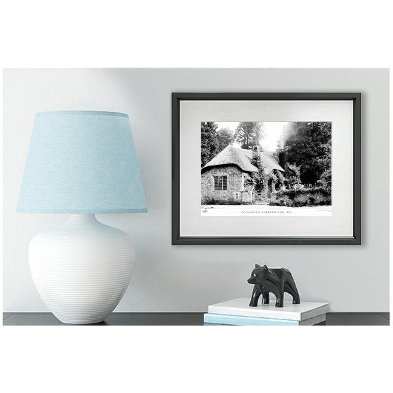 Cockington, Court Cottage 1889 - Single Picture Frame Print, 28cm H x 36cm W x 2.3cm D